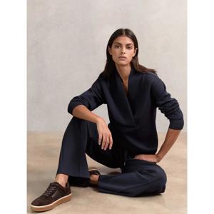 REISS Annabel Interlock Shawl-Neck Sweatshirt